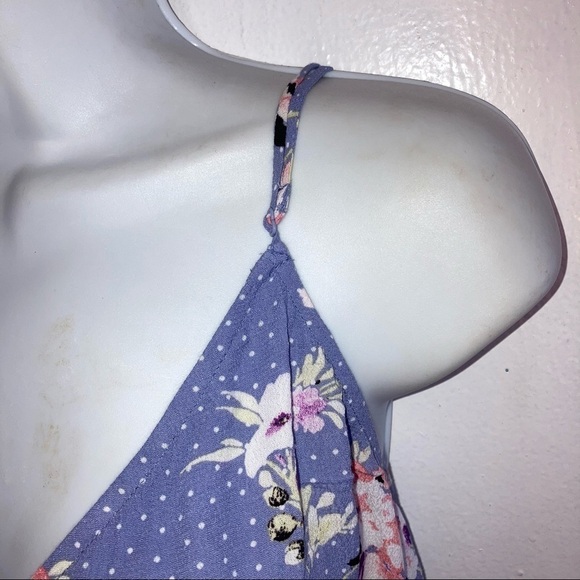 Express Floral Sleeveless Wrap Top XL - Picture 3 of 4